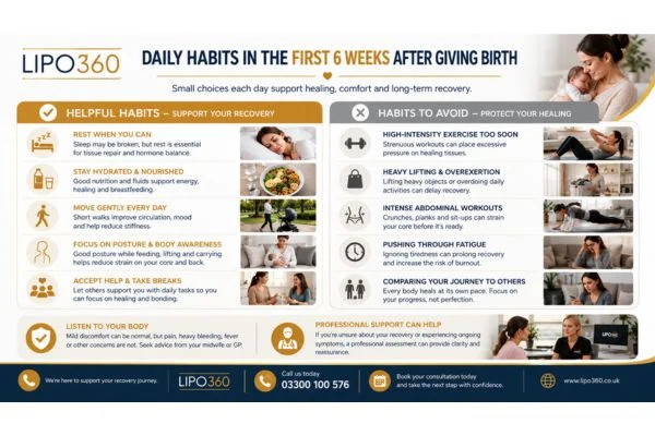 What to Do (and Avoid) in the First 6 Weeks After Giving Birth To Avoid Diastasis Recti 3 First 6 Weeks After Giving Birth To Avoid Diastasis Recti Edinburgh : Daily Habits in the First 6 Weeks After Giving Birth
